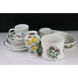 Collection of Portmeirion including Botanic Garden Two Section Serving Dish, Vase and Plant Pot,