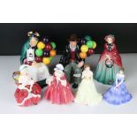 Four Royal Doulton Figures including The Old Balloon Seller HN1315, The Old Balloon Man HN1954,