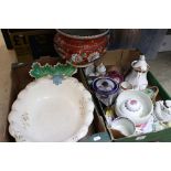 Mixed lot of Ceramics including Losol ware Jardiniere, Royal Albert Old Country Roses Coffee Pot,