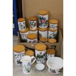 Collection of Portmeirion mainly ' Botanic Garden ' including eight large storage jars with wooden