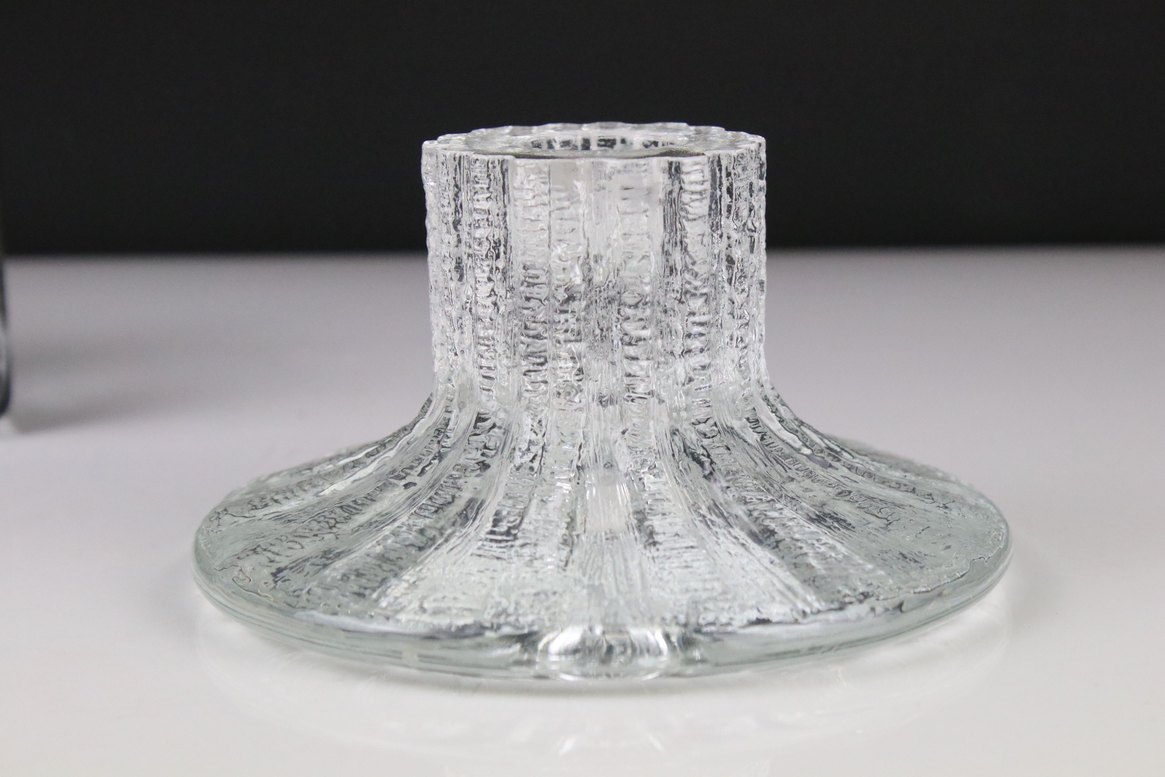 Five items of Scandinavian Glass Candle Holders including Kosta Boda votive Brick by Anna Ehrner 7cm - Image 4 of 8