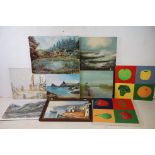 Nine Oil Paintings including a Pair of Oils depicting Fruit/Vegetables, Wastwater by Doris Prescott,
