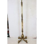 Mid century Gilt Metal and Onyx Standard Lamp, 156cm high