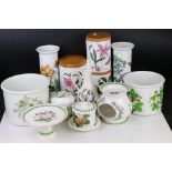 Collection of Twelve items of Portmeirion including Three Botanic Garden Storage Jars, Two Vases,