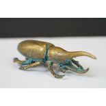 Metal figure of a stag beetle, approx. 7cm long