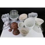 Approximately Twenty Eight Jelly Moulds including Shelley, Ceramic, Glass and Metal