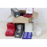 Seven Boxed Sets of Royal County Crystal (hand cut Italian Lead Crystal) including 6 Wine Glasses, 6