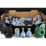 Large Collection of approximately 43 items of Wedgwood, mainly Jasperware including Black Jasperware