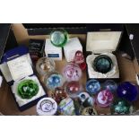 Twenty Caithness Glass Paperweight including Boxed ' Atlantis ' Paperweight, Boxed ' May Dance '