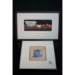 Two Etchings, one signed limited edition titled ' Tomato and Bowl ', 21cm x 8cm and another of a