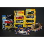 A small collection of boxed die cast vehicles to include Shell examples.