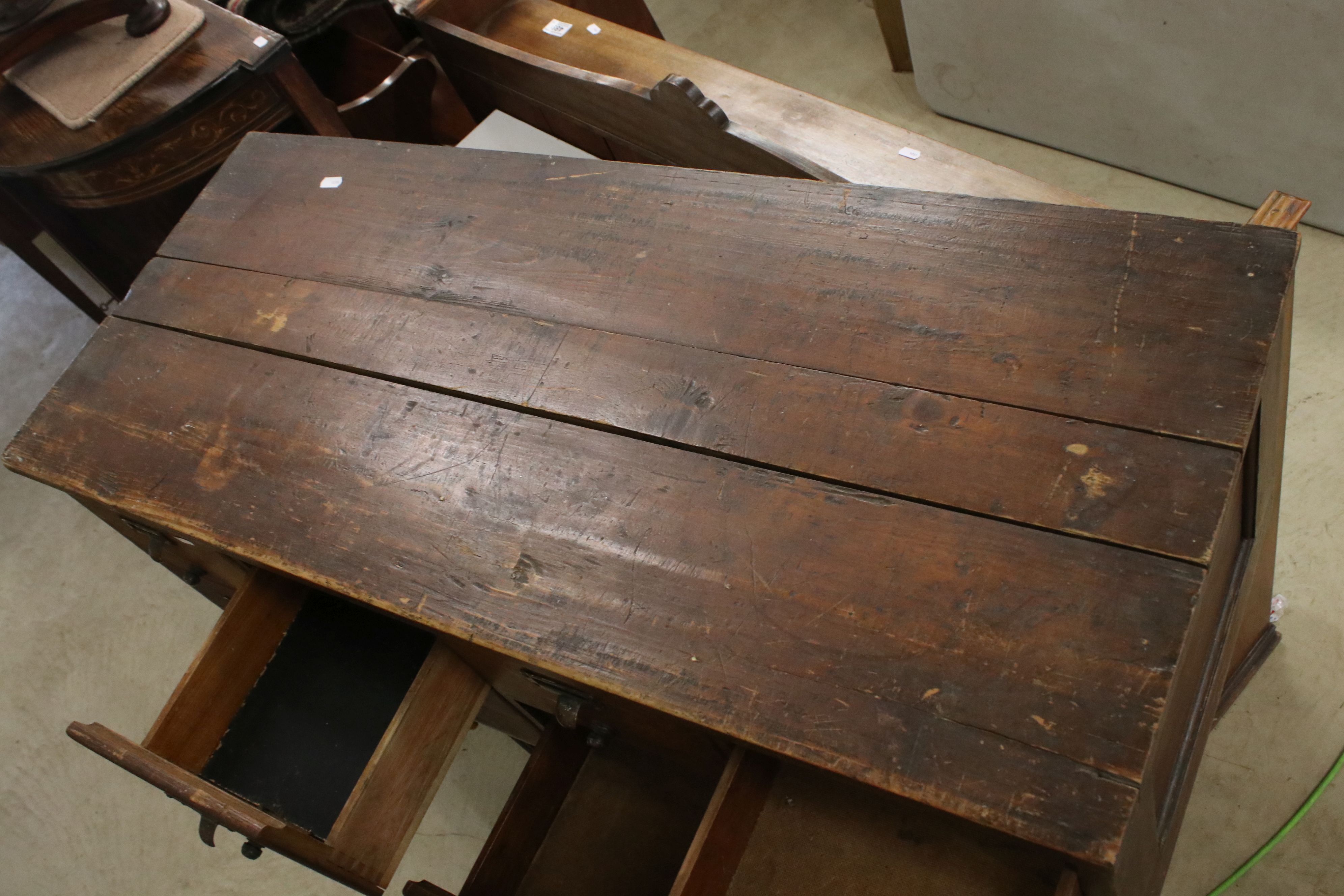 Early 20th century Pine Office Multi-Drawer / Bank of Eight Filing Drawers, 100cm long x 42cm deep x - Image 3 of 5