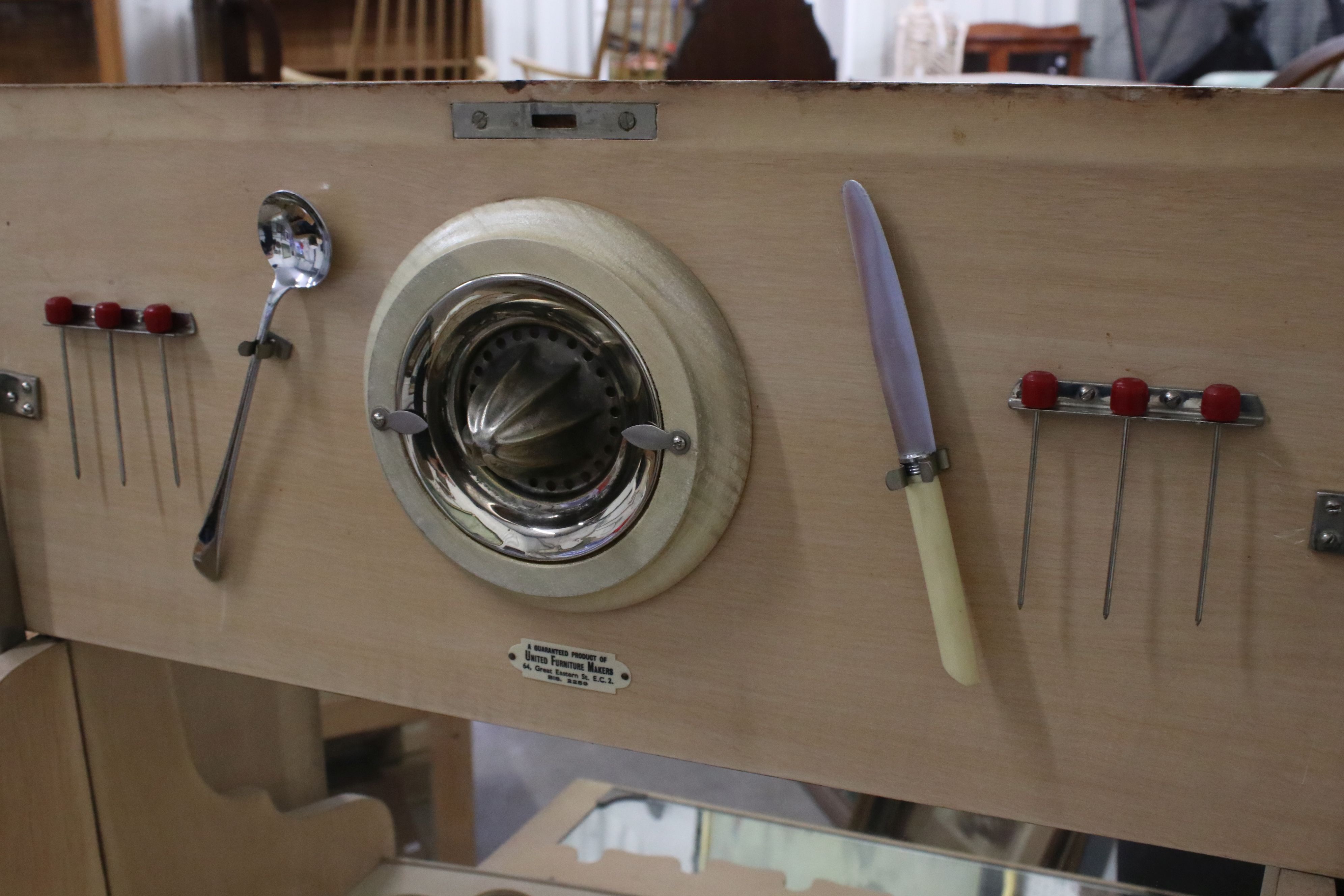 Art Deco Walnut and Burr Walnut Cocktail Cabinet, the raised centre with hinged lid and drop down - Image 9 of 13