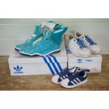 Deadstock Jeremy Scott Adidas Shark Fin trainers size UK 7 1/2 together with boxed size UK 8 JR