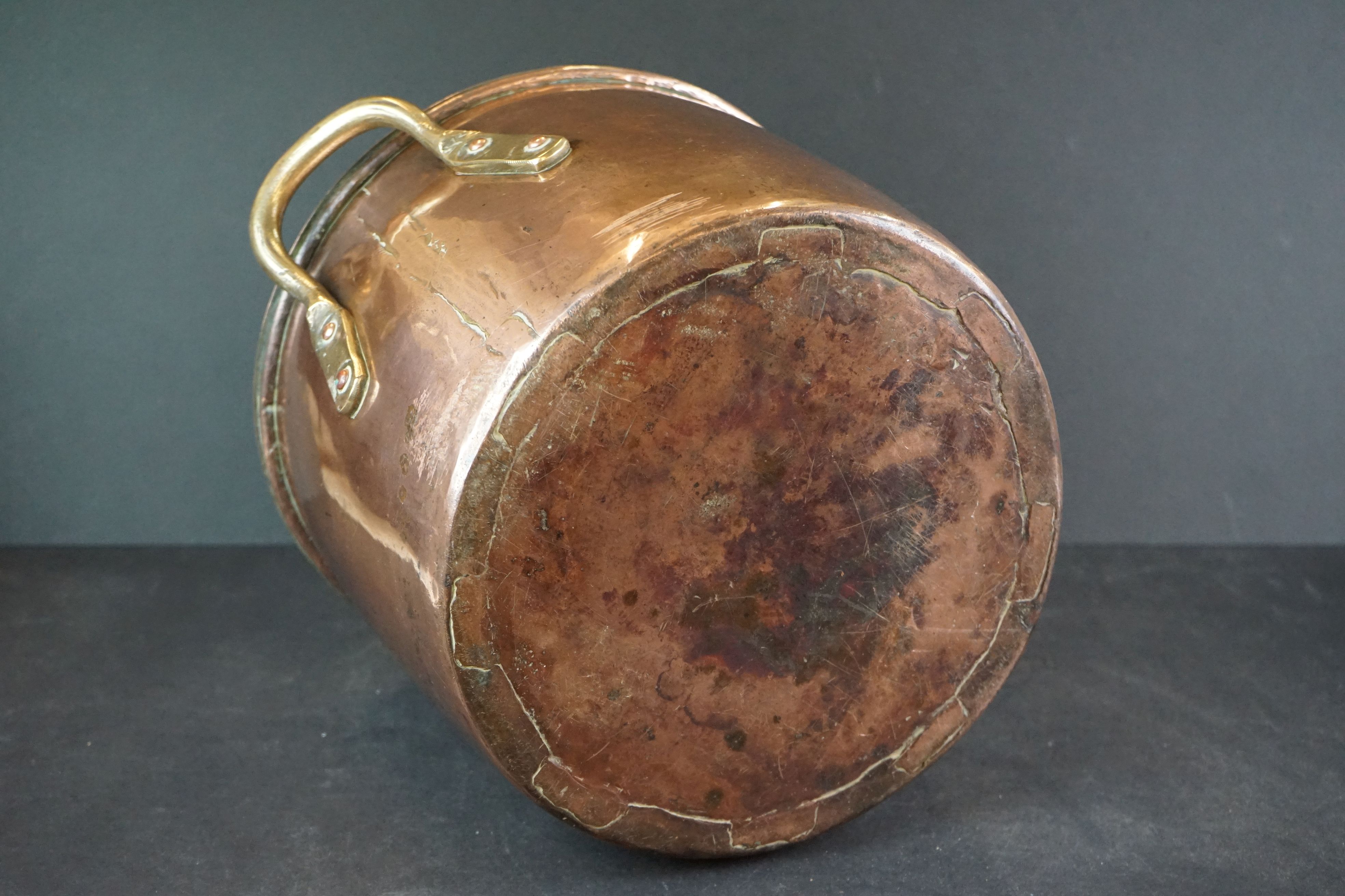 Victorian Copper Cooking Pot with Lid - Image 6 of 6