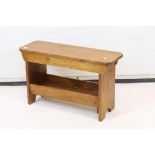 Pine Stool with tray beneath