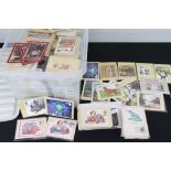 A very large collection of Royal Mail stamp postcards to include a good quantity of full sets.