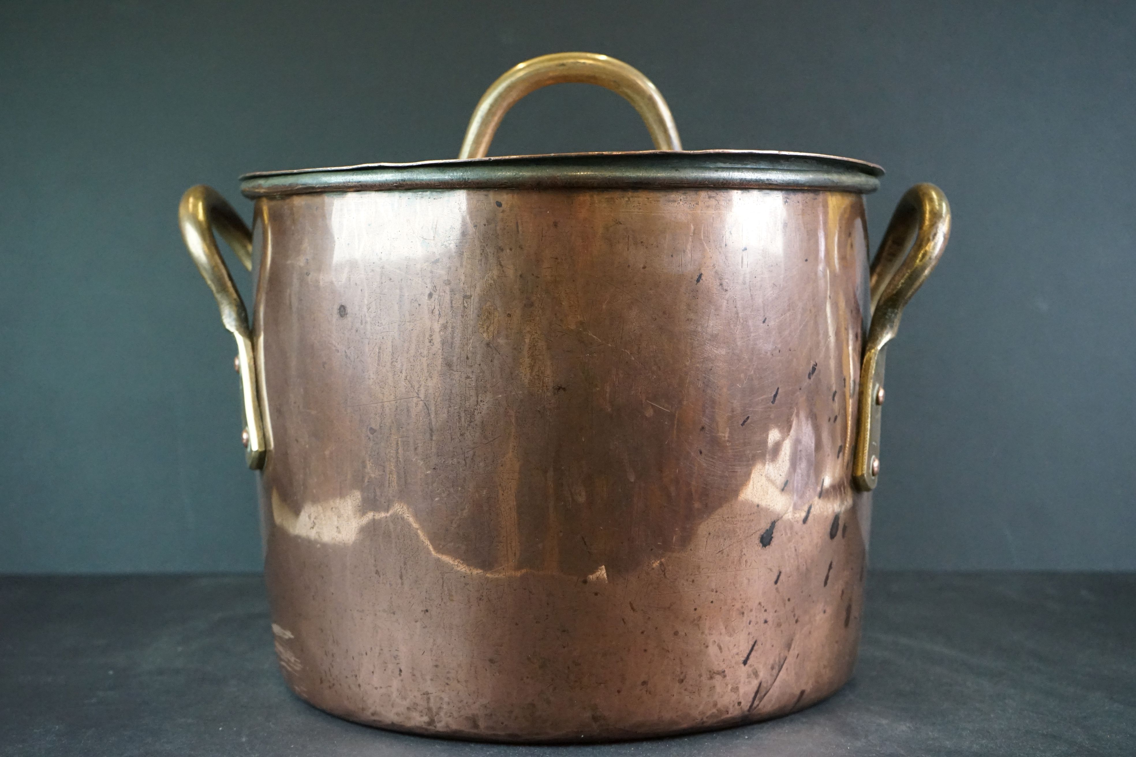 Victorian Copper Cooking Pot with Lid - Image 4 of 6