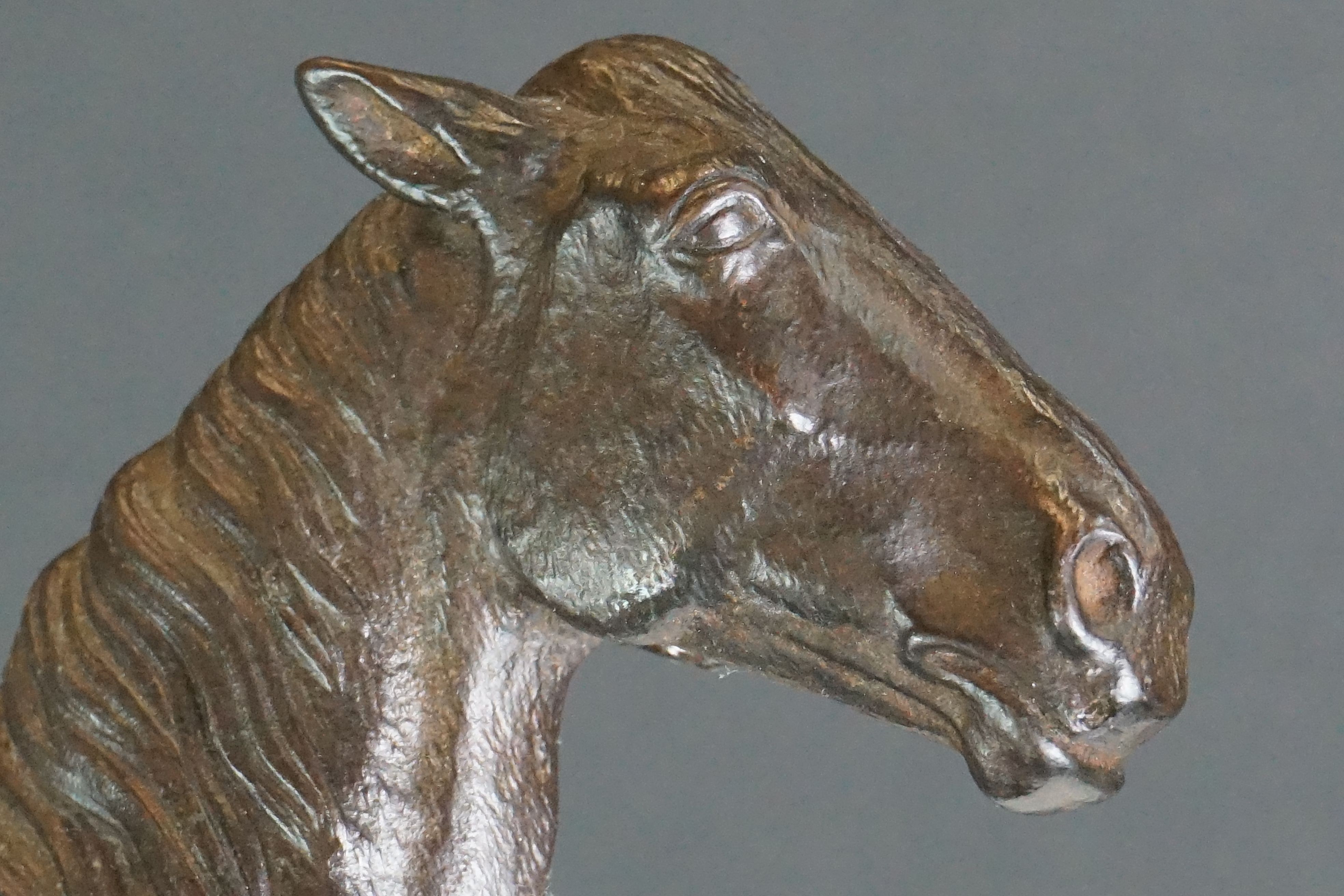 A cast iron door stop in the form of a horse, maker marked to base. - Image 5 of 7