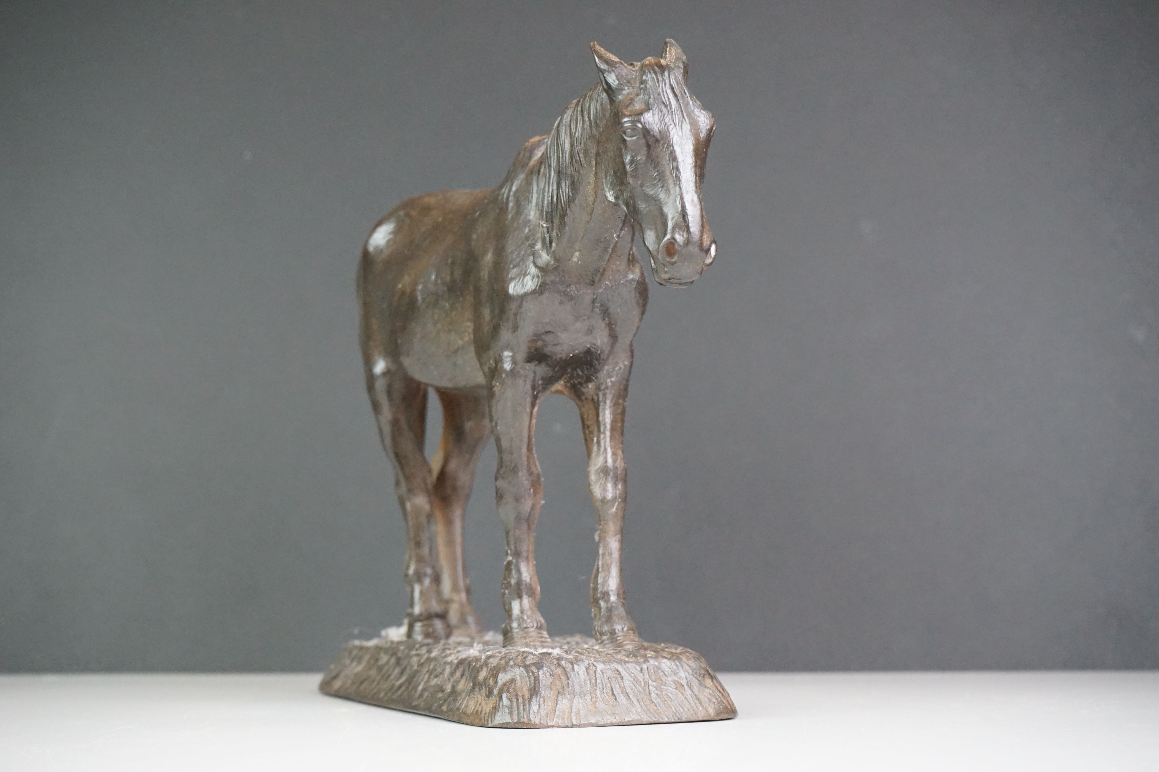 A cast iron door stop in the form of a horse, maker marked to base. - Image 2 of 7