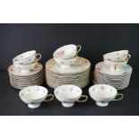 Rosenthal Part Tea Service decorated with flowers comprising 9 Tea Cups, 9 Saucers, 12 Tea Plates