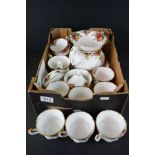 Royal Albert ' Old Country Roses ' Tea ware including Tea Pot (no lid) smaller Tea Pot Lid, 10 Cups,