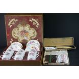 Royal Crown Derby ' Derby Posies ' Six Cups and Saucers contained in it's original fitted box