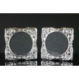 Pair of Silver Easel Back Picture Frames