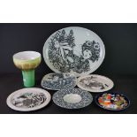 Bjorn Wiinblad Ceramics including Three Rosental Plates and Vase and Three Nymolle Denmark Plates,