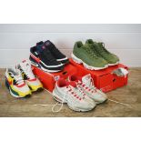 Four pairs of Nike Air Max trainers sized UK 8-9 to include boxed Stüssy 95's, boxed BW Premium USA,