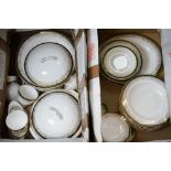 Royal Grafton Green ' Majestic ' Fine Bone China Dinner and Tea Ware including 2 Lidded Tureens,