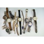 A small collection of watches to include Seiko and Timex examples.