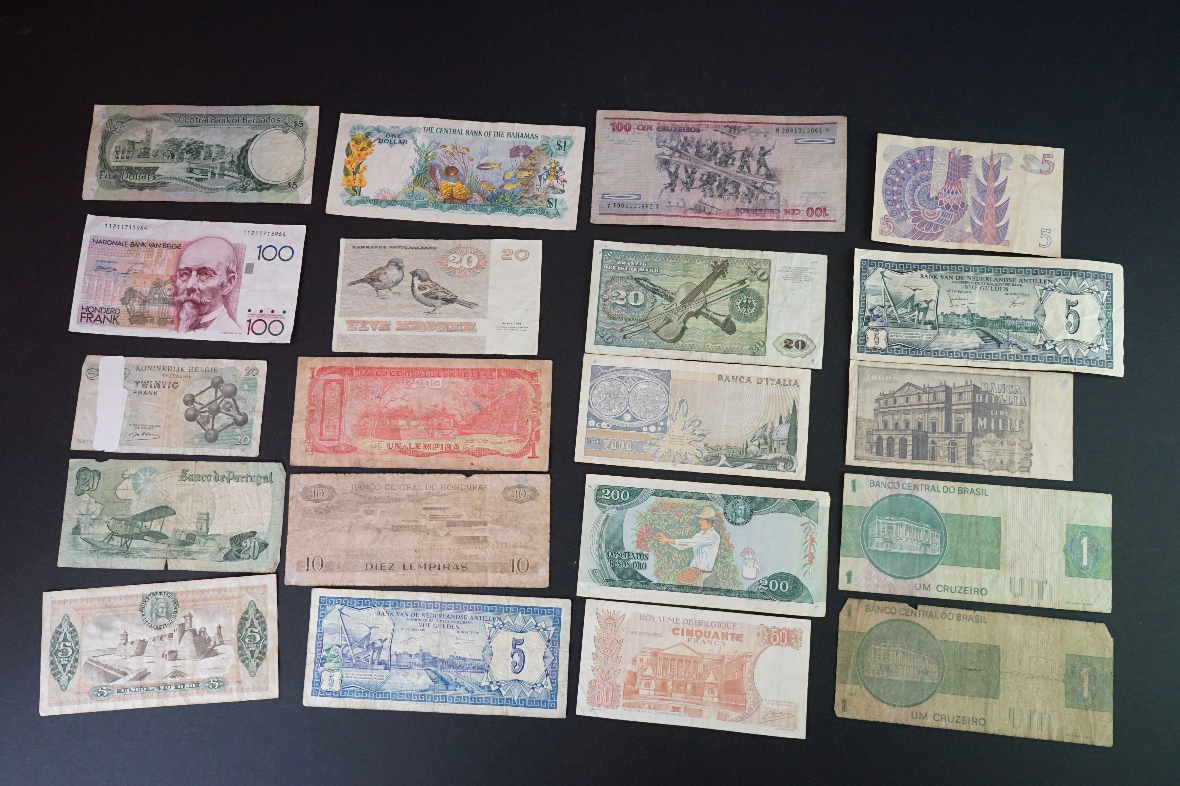 A large collection of mixed coins and banknotes to include British pre decimal and foreign examples. - Image 20 of 24