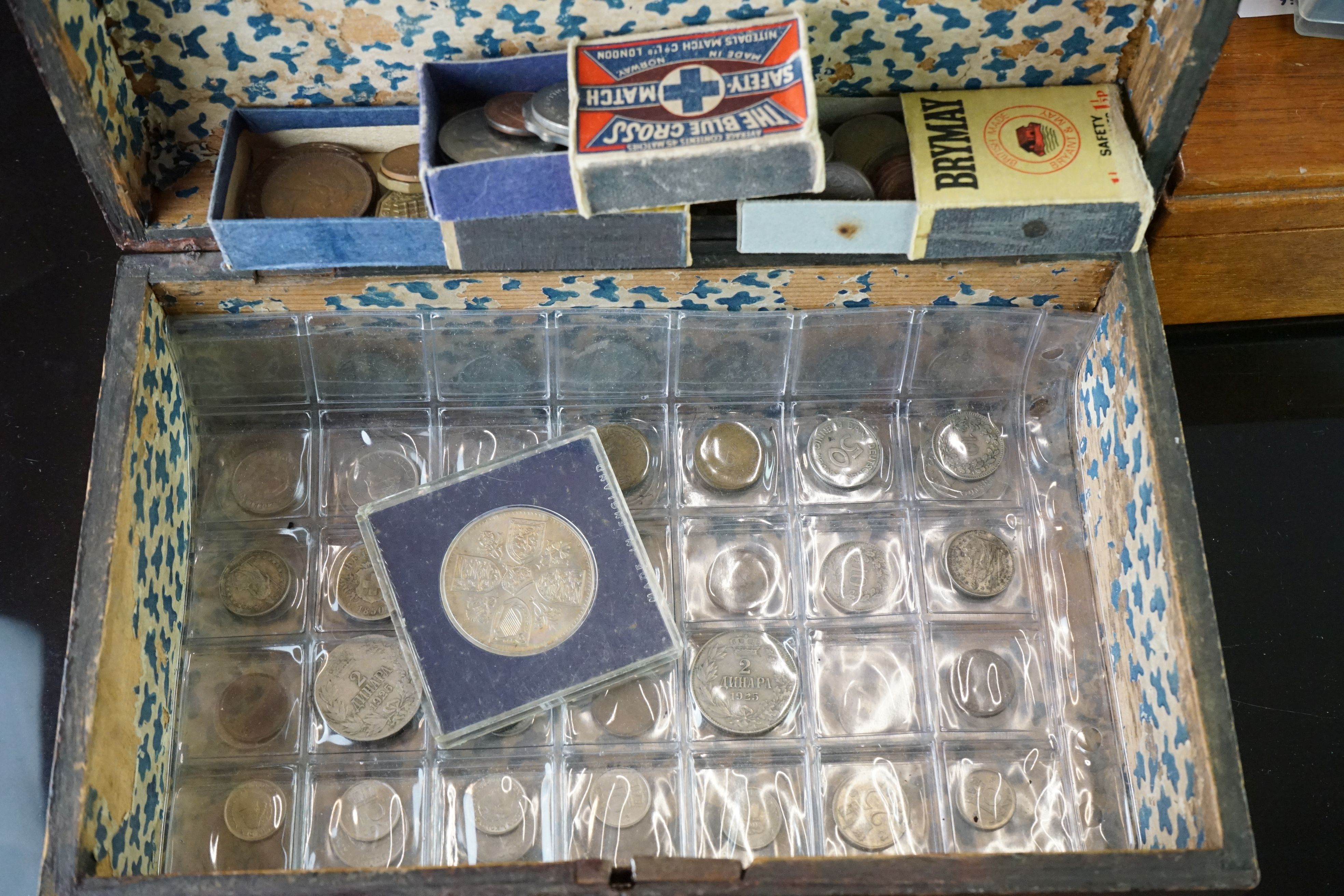 A large collection of mixed coins and banknotes to include British pre decimal and foreign examples. - Image 6 of 24