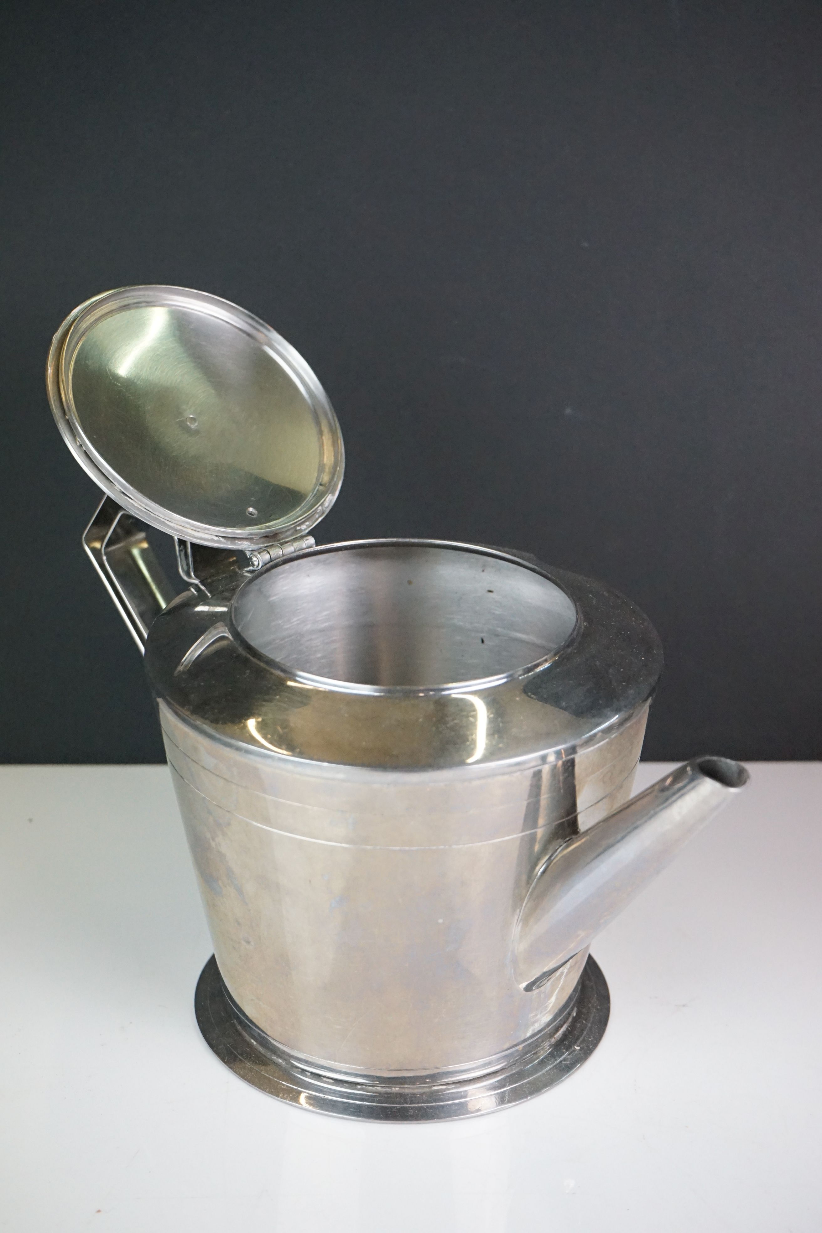 A mid 20th century stainless steel tea service by Oldhall. - Image 5 of 7