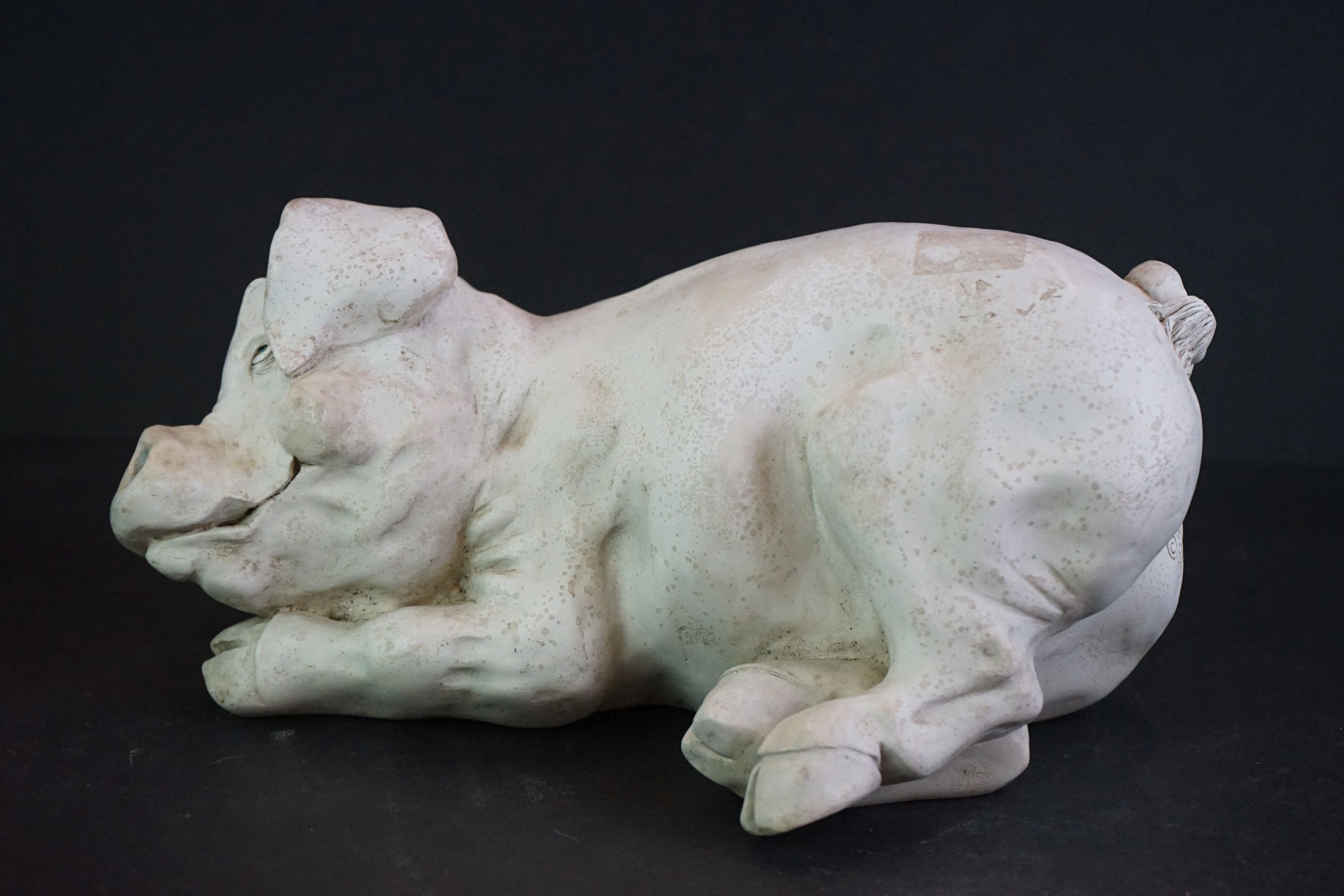 Jenny Chapman butcher shop display pig, signed and dated 1990 - Image 2 of 5