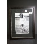 Autographed / Signed Black and White 12" x 8" Photograph of Kylie Minogue with Carry on collecting