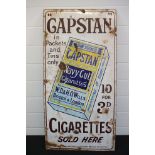 An original Capstan cigarettes enamel sign, measures approx 92cm x 46cm