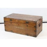 19th century Chinese Camphorwood Metal Bound Travelling Trunk / Chest (currently locked), 94cm