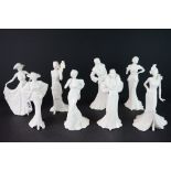 Eight Coalport ' In Vogue ' Ceramic Figures