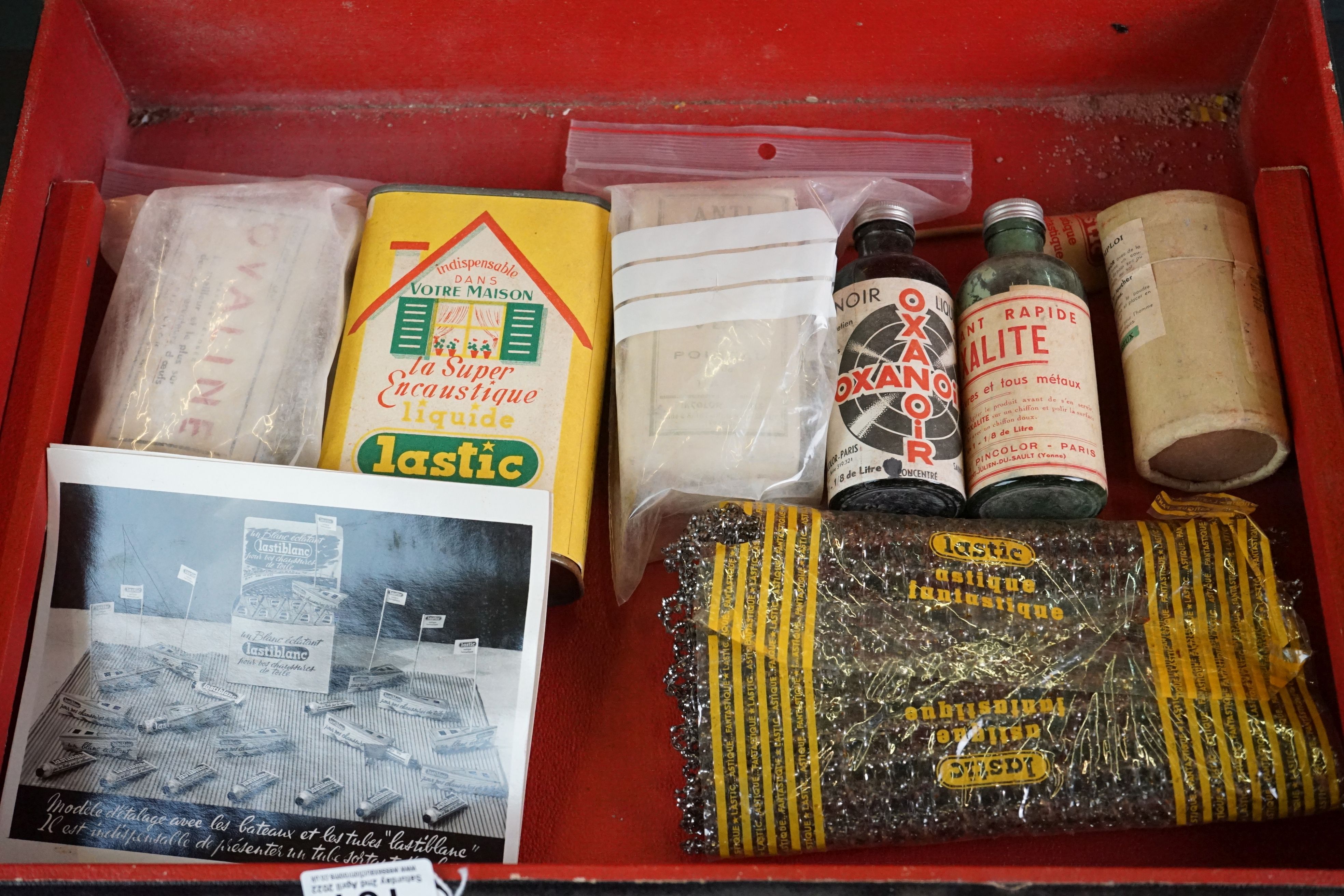 Early 20th century French 'Lastic ' Travelling Salesman's Case, the interior with lift out tray - Image 3 of 4