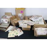 A large collection of mixed stamps and first day covers within albums together with loose examples.