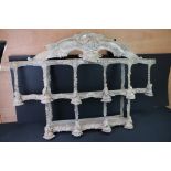 Indian / South East Asian Ornate Wooden Carved Open Hanging Shelf, 125cm long x 82cm high