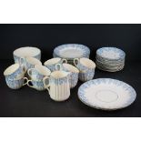 Early 20th century Part Tea Service decorated with blue flowers, makers marks to base, comprising 12