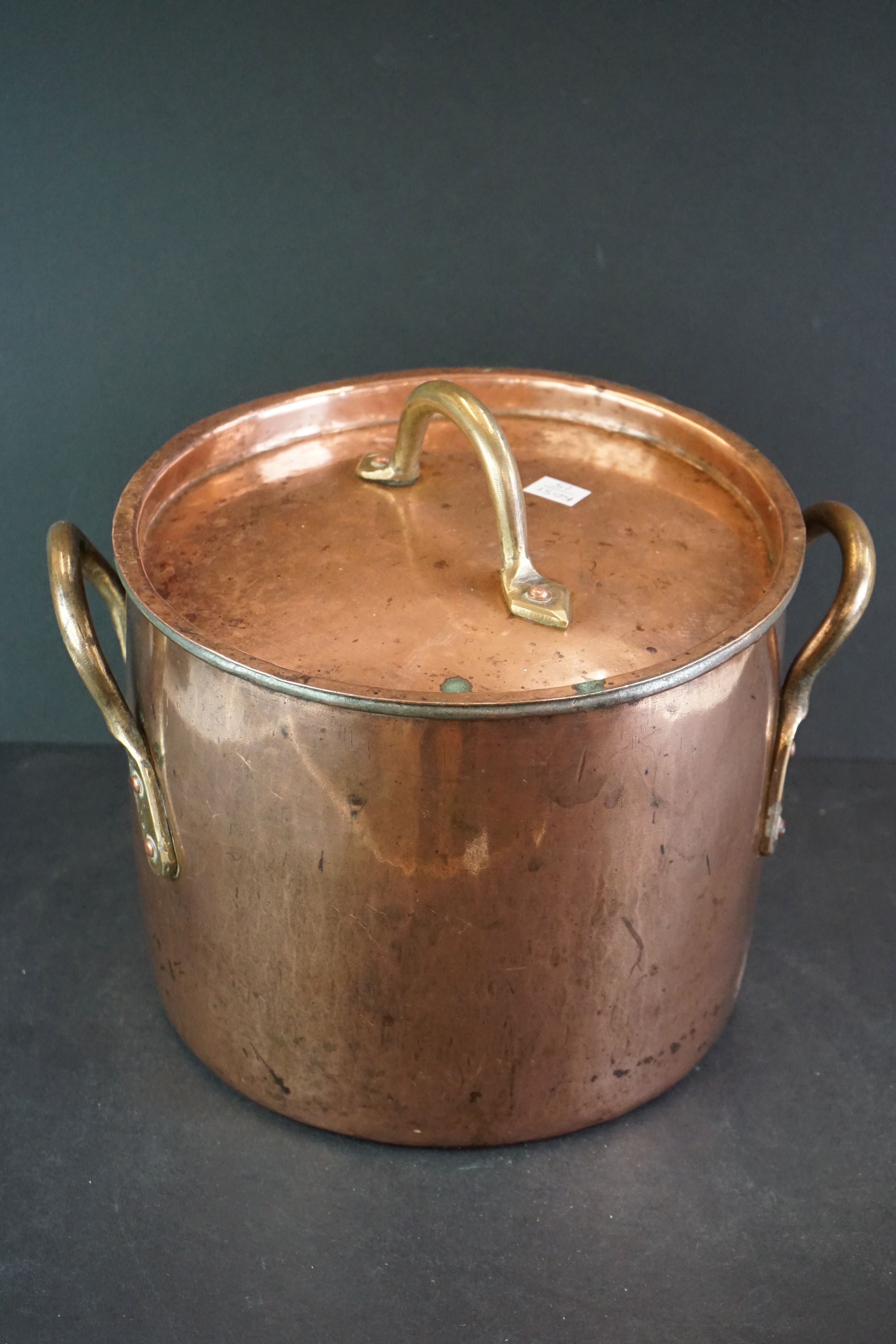 Victorian Copper Cooking Pot with Lid