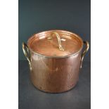 Victorian Copper Cooking Pot with Lid