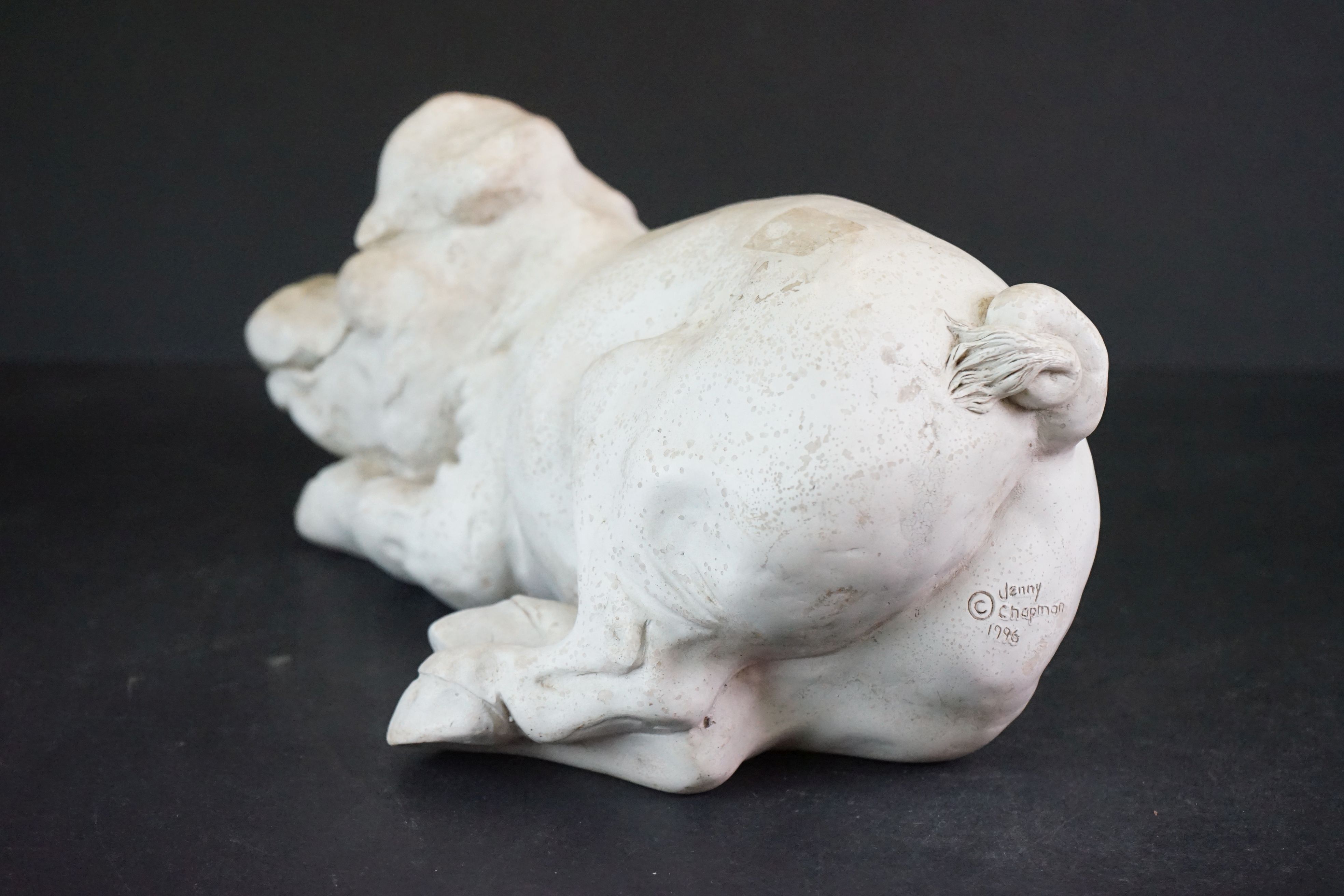 Jenny Chapman butcher shop display pig, signed and dated 1990 - Image 3 of 5