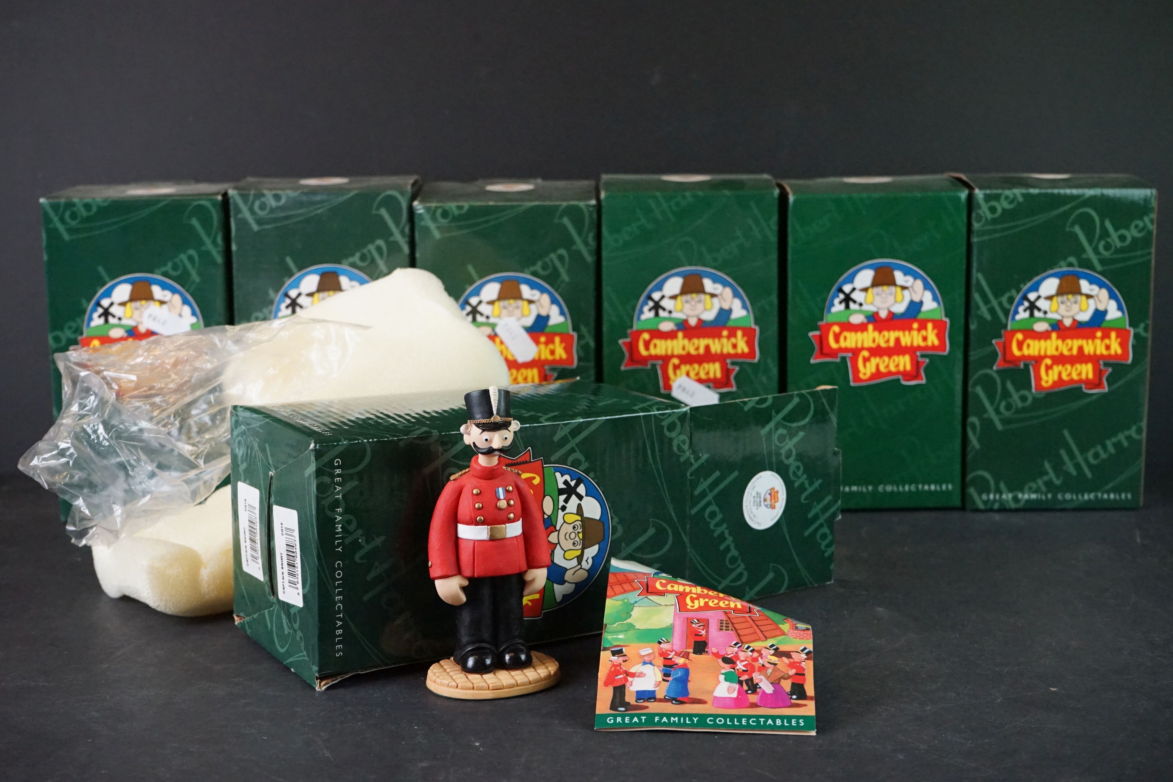 Seven Boxed Robert Harrop Camberwick Green Figures including McGarry, Captain Snort, Roger Varley (