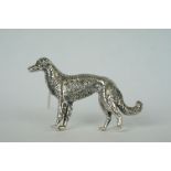 Sterling silver greyhound dog brooch