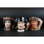 Three Large Royal Doulton Limited Edition Double Face Character Jugs including The Star-crossed